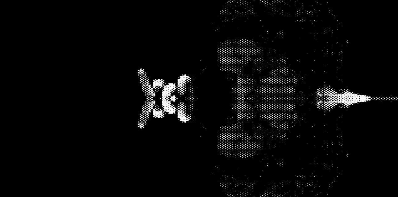 moshed waveform black and white